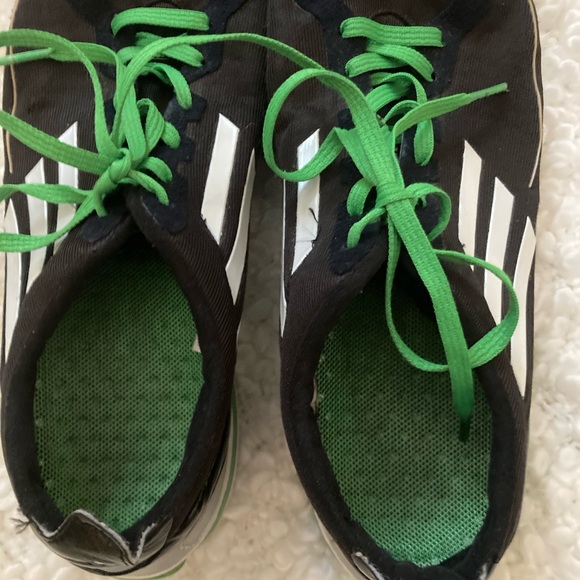 Adidas running walking shoes black/lime green size 7 - Picture 6 of 7